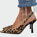 Anna Elegantiški Slingback Lodičky Aukštu Kulnu