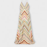 Remi - Maxi suknelė su spalvotu herringbone raštu iš Missoni