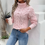 Amelia | Elegantiška megzta suknelė su aukštu kaklu