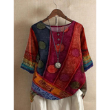 Valerie - Spalvingas boho topas