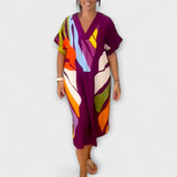 Roos - Atsitiktiniai suknelės su spalvotu lapų raštu
