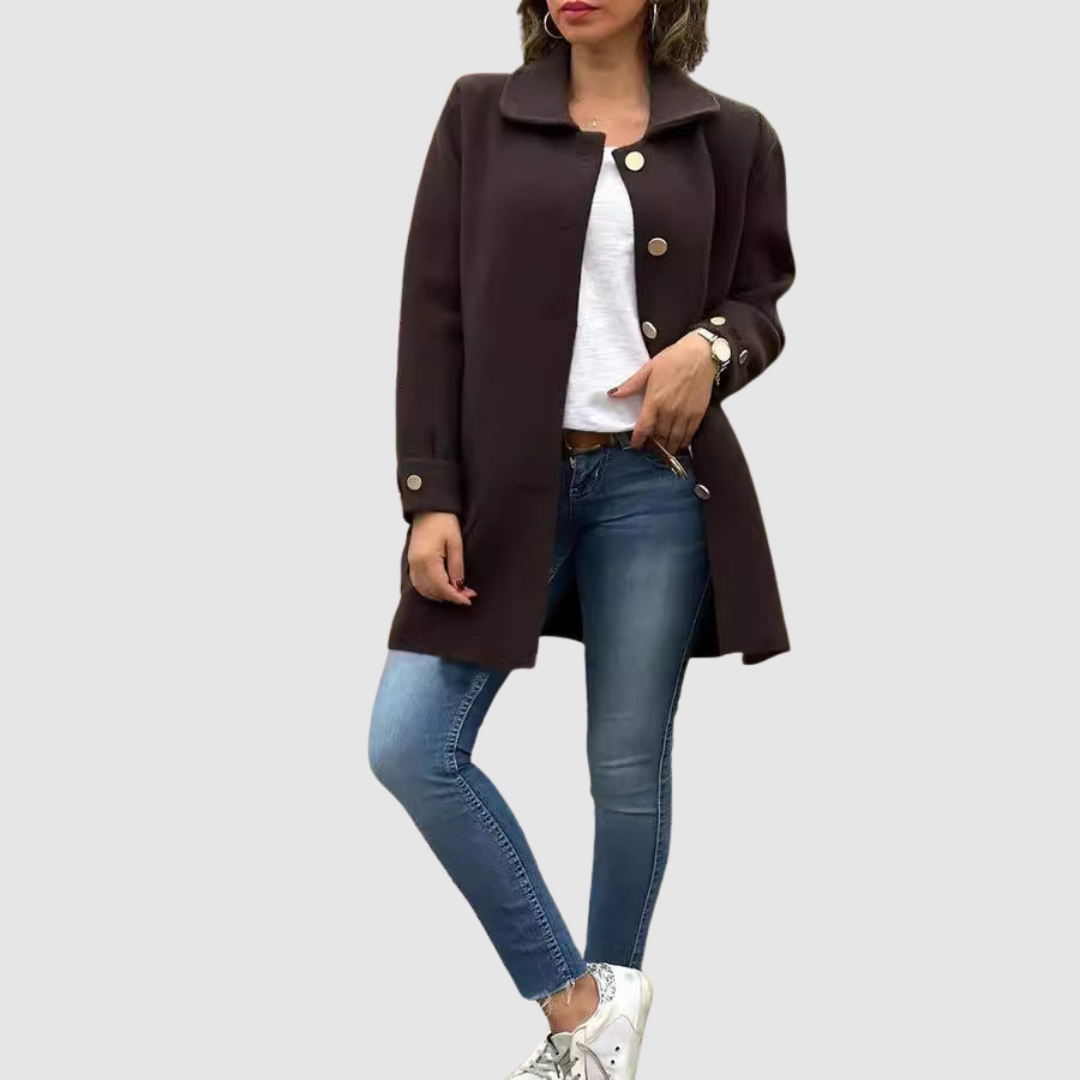 Martina - Klasikinis oversized paltas su sagomis