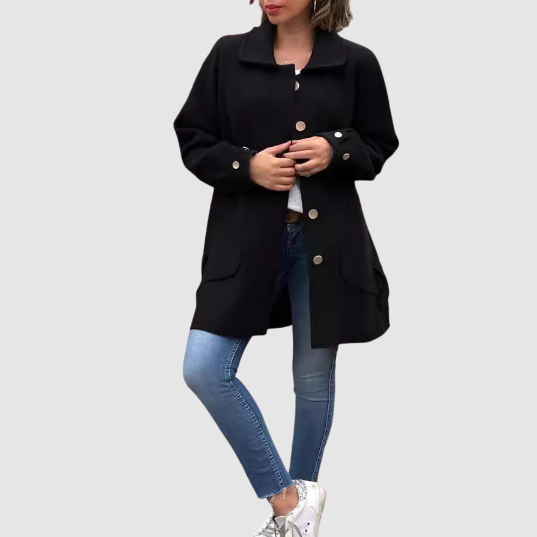 Martina - Klasikinis oversized paltas su sagomis