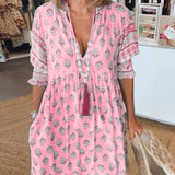 Mana | Chic Floral V-Neck Dress