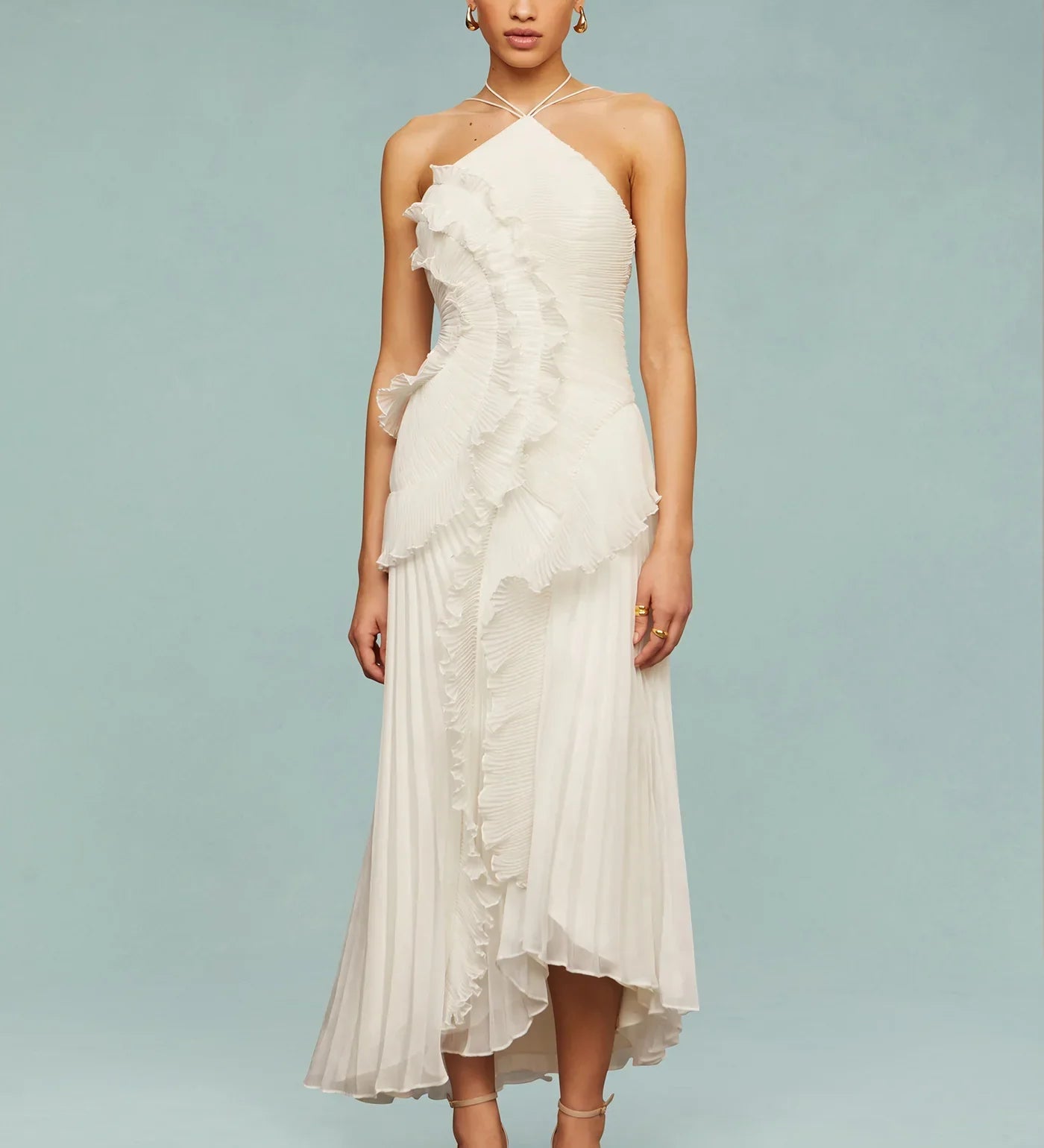 Emma Ruffle Maxi Suknelė