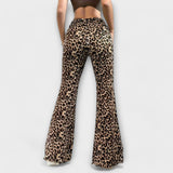 Leopardiniai Bootcut Kelnės