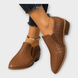 Veronika – Elegantiški Slip-On Batai su Žemu Kulnu