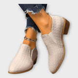 Veronika – Elegantiški Slip-On Batai su Žemu Kulnu
