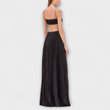 Mireille - Elegantiškos Maxi Suknelės su Plisuotomis Detalėmis ir Iškirpu