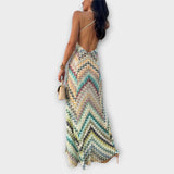 Remi - Maxi suknelė su spalvotu herringbone raštu iš Missoni