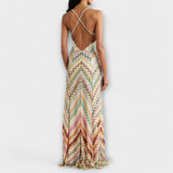 Remi - Maxi suknelė su spalvotu herringbone raštu iš Missoni