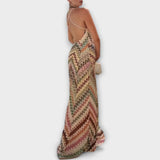 Remi - Maxi suknelė su spalvotu herringbone raštu iš Missoni