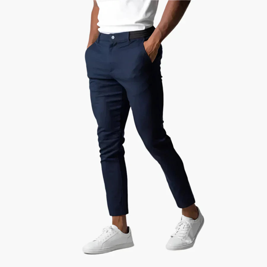 Tomáš – Vyriškos Slim-Fit Chino Kelnės – Elegantiškos Darbo ir Laisvalaikio Kelnės su Moderniu Dizainu