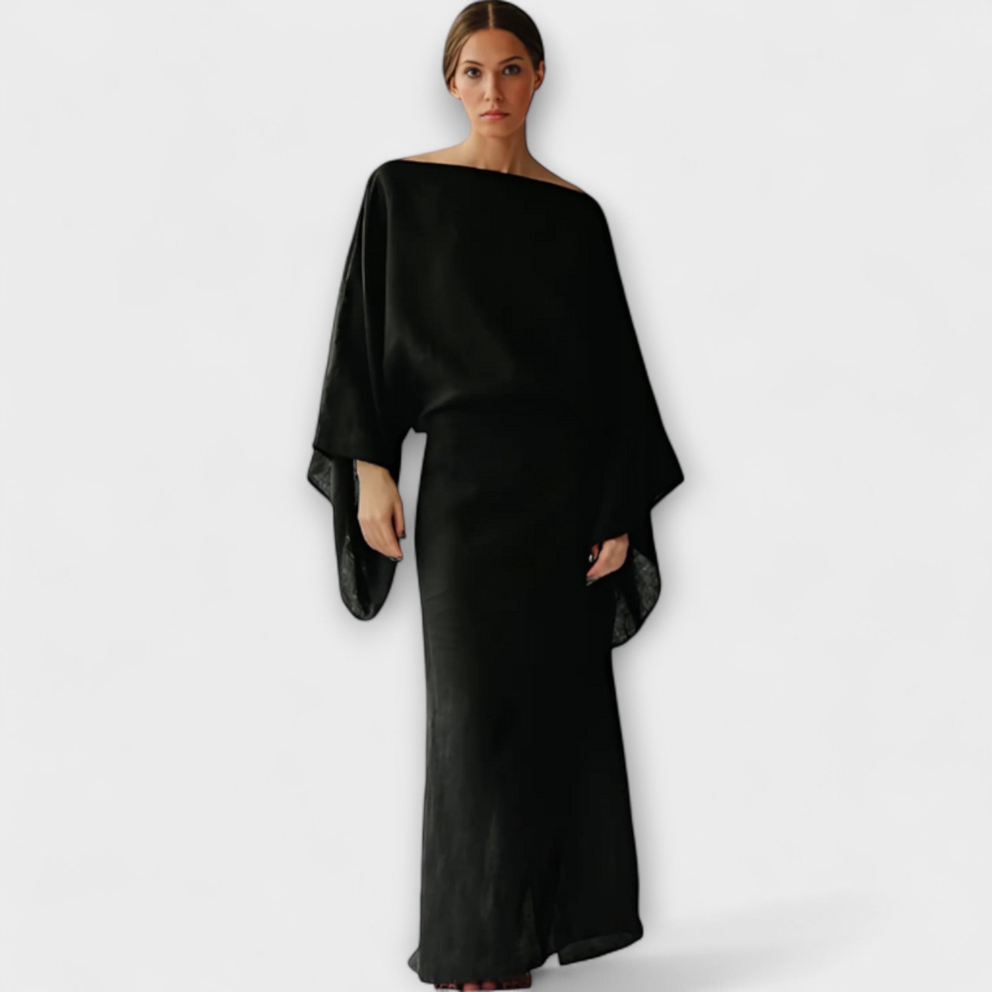 Dana - Kimono suknelė pagaminta iš lino ir medvilnės